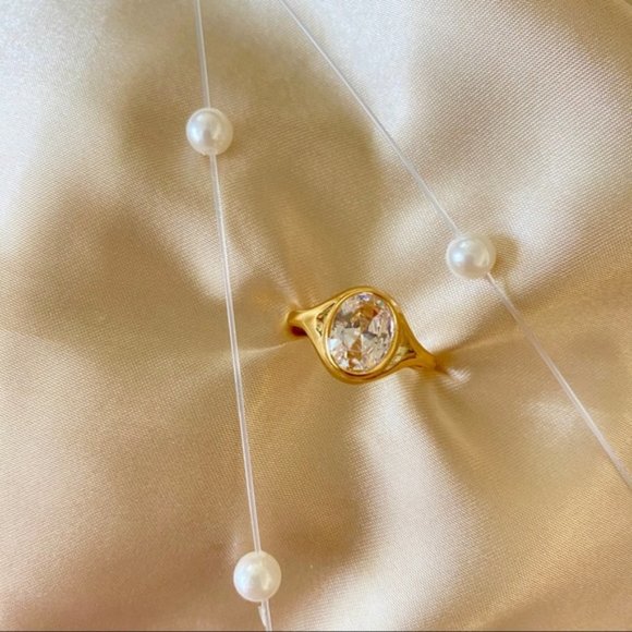 💕Last one 18K Goldplated Stone 925 Ring - Picture 2 of 10